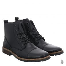  Rieker, Hwkherrenstiefel, Glattleder-Schnürstiefel in schwarz für Herren