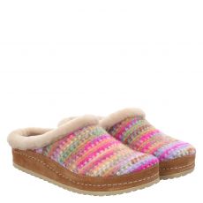  Mubb, Beige, Textil-Hausschuh in mehrfarbig für Damen
