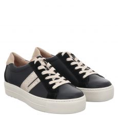  Paul Green, 0076-5330-036, Glattleder-Sneaker in schwarz für Damen
