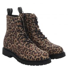  Schuhengel, Santornini 3, Nubukleder-Schnürstiefel in beige für Damen