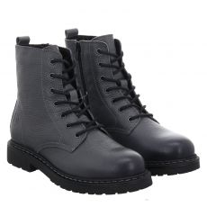  Schuhengel, Santornini 3, Glattleder-Schnürstiefel in grau für Damen