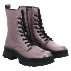  Schuhengel, Gates, Glattleder-Schnürstiefel in metallic für Damen