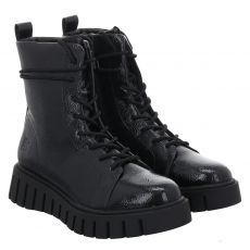  Bagatt Lackleder-Schnürstiefel in schwarz für Damen