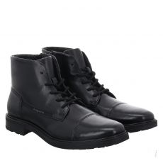  Bugatti Glattleder-Schnürstiefel in schwarz für Herren