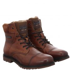  Bugatti Glattleder-Schnürstiefel in braun für Herren