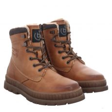  Bugatti, Braun, Glattleder-Winterboots in cognac für Herren