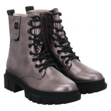  S.oliver, Women Boots, Kunstleder-Schnürstiefel in metallic für Damen