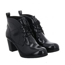  Marco Tozzi, Women Boots, Knautschlack-Schnürstiefel in schwarz für Damen