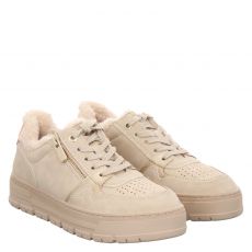  Marco Tozzi, Women Lace-up, Kunstleder-Sneaker in beige für Damen
