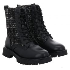  Tamaris, Women Boots, Textil-Schnürstiefel in schwarz für Damen