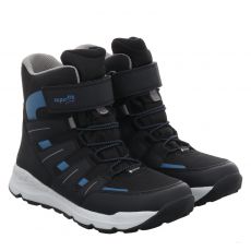  Superfit, Free Ride, Kunstleder-Winterstiefel in blau für Kinder