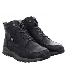  Waldläufer, Helle, Glattleder-Schnürstiefel in schwarz für Herren