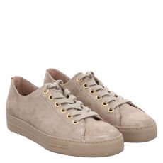  Paul Green, 0076-4704-786, Veloursleder-Sneaker in braun für Damen