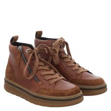  Paul Green, 0076-5289-036, Glattleder-Schnürstiefel in braun für Damen