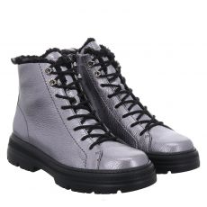  Paul Green, 0076-5287-086, Glattleder-Schnürstiefel in metallic für Damen