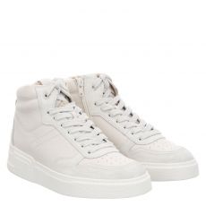  Paul Green, 0076-5373-026/hightop-pauls, Glattleder-Schnürstiefel in beige für Damen