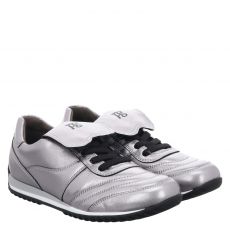  Paul Green, 0076-5355-006/sneaker, Glattleder-Sneaker in silber für Damen