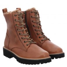  Paul Green, 0076-8175-006/schnürstiefelett, Glattleder-Schnürstiefel in braun für Damen