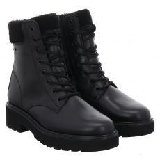  Paul Green, 0076-8023-046/schnürstiefelett, Glattleder-Schnürstiefel in schwarz für Damen
