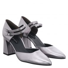  Paul Green, 0076-3837-026/pumps, Lackleder-Pumps in silber für Damen
