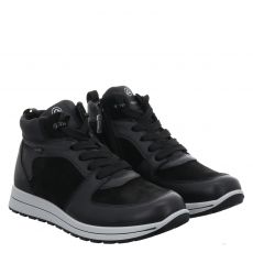  Ara, Matteo, Veloursleder-Schnürstiefel in schwarz für Herren