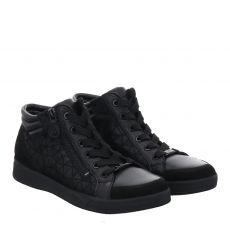  Ara, Rom, Veloursleder-Schnürstiefel in schwarz für Damen