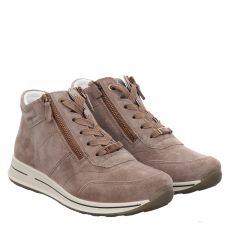  Ara, Osaka, Veloursleder-Schnürstiefel in beige für Damen