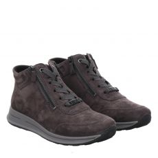  Ara, Osaka, Veloursleder-Schnürstiefel in grau für Damen