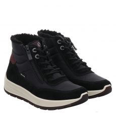  Ara, Newyork Gtx, Textil-Schnürstiefel in schwarz für Damen