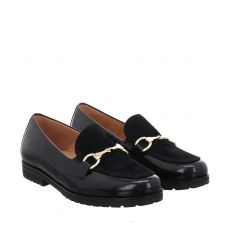  Gabor klassischer Lackleder-Slipper in schwarz für Damen