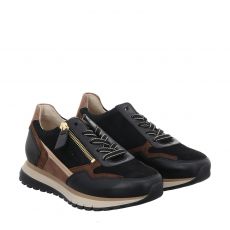  Gabor, Schwarz, Veloursleder-Sneaker in mehrfarbig für Damen