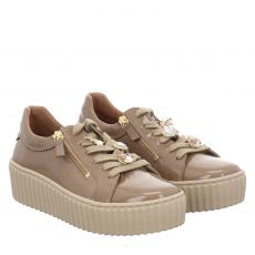 Gabor Lackleder-Halbschuh in beige für Damen