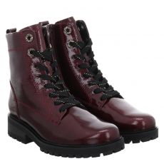  Gabor, Rot, Lackleder-Schnürstiefel in bordeaux für Damen