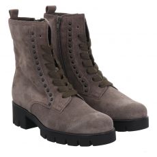  Gabor Veloursleder-Schnürstiefel in grau für Damen