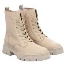  Gabor, Beige, Glattleder-Schnürstiefel in offwhite für Damen