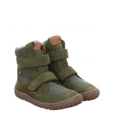  Froddo, Grün, Veloursleder-Winterstiefel in dunkelgrün für Kinder