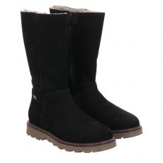  Schuhengel Veloursleder-Winterstiefel in schwarz für Kinder