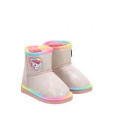  Unicorn Textil-Winterstiefel in gold für Kinder