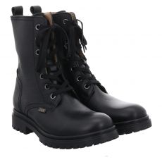  Sabalin Glattleder-Winterstiefel in schwarz für Kinder