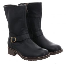  Sabalin Glattleder-Winterstiefel in schwarz für Kinder