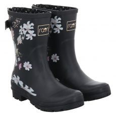  Rajn, Blossom, Kautschuk-Regenstiefel in schwarz für Damen