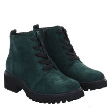  Waldläufer, Lusie-h, Veloursleder-Schnürstiefel in grün für Damen