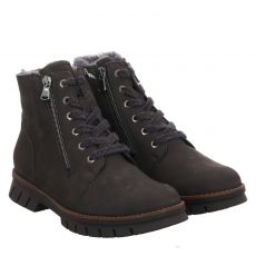  Waldläufer, Xara-h, Veloursleder-Schnürstiefel in grau für Damen