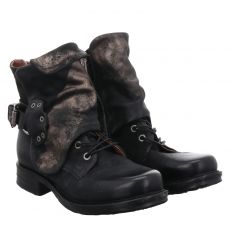  As 98 (airstep) Glattleder-Schnürstiefel in schwarz für Damen