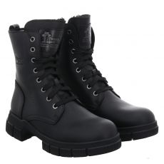  Panama Jack Glattleder-Schnürstiefel in schwarz für Damen