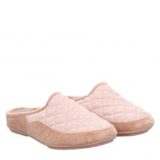  Herrmann, Rot, Textil-Hausschuh in rosa für Damen