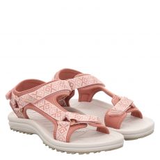  Jack Wolfskin, Wave Breaker, flache Textil-Sandale in rosé für Damen