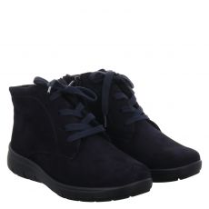  Semler, Greta H, Veloursleder-Schnürstiefel in blau für Damen