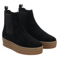  Tamaris, Women Boots, Nubukleder-Chelsea in schwarz für Damen