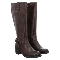  Marco Tozzi, Women Boots, hoher Kunstleder-Stiefel in braun für Damen